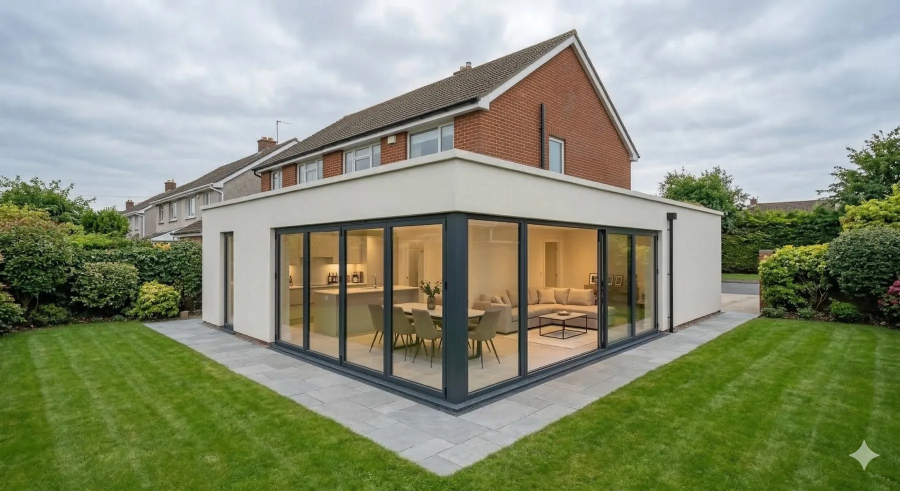 Luxury wraparound extension on a detached home in Dalkey by BR Building Services