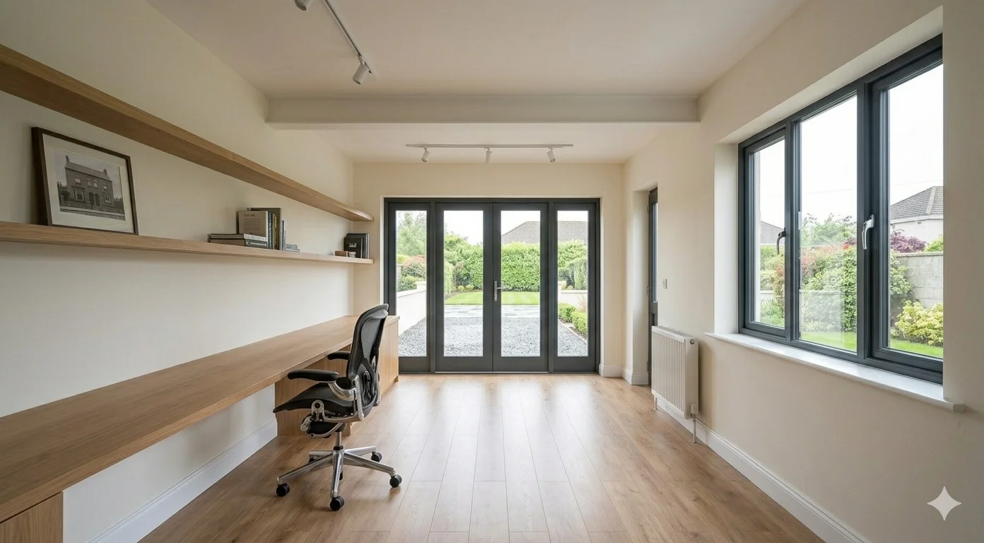 Garage to home office conversion in Goatstown by BR Building Services