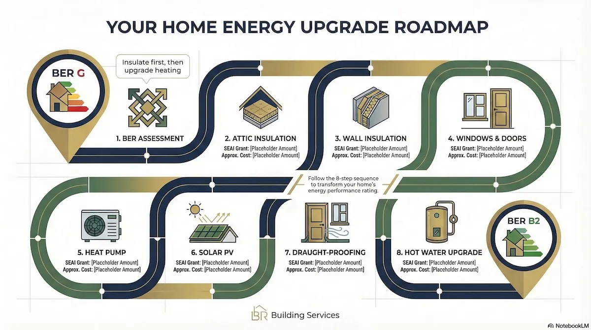 Infographic: Energy Efficiency Roadmap for Garden Rooms in Dublin